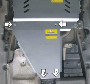 Защита MOTODOR разд.коробки Porsche Cayenne  2002-2007 Внедорожник