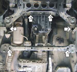 Защита MOTODOR КПП Porsche Cayenne  2002-2007 Внедорожник