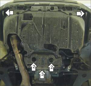Защита MOTODOR двигателя Subaru Forester  2008-2013 Внедорожник