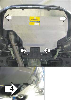 Защита MOTODOR двигателя Subaru Forester  2008-2013 Внедорожник