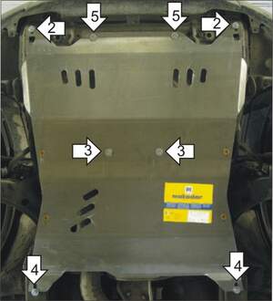Защита MOTODOR двигателя, КПП Subaru Forester  2002-2008 Внедорожник