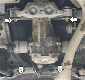 Защита MOTODOR заднего дифференциала Subaru Impreza  2007-2011 Седан, Хэтчбек