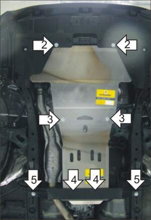 Защита MOTODOR двигателя, КПП Subaru Outback  2009-2015 универсал