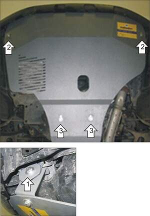 Защита MOTODOR двигателя Subaru Outback  2003-2009 универсал