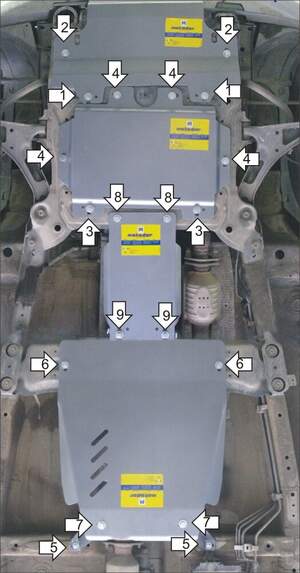 Защита MOTODOR двигателя, КПП, радиатора, разд.коробки Suzuki Grand Vitara 2005-2018 Внедорожник Защита MOTODOR двигателя, КПП, радиатора, разд.коробки Suzuki Grand Vitara 2005-2018 Внедорожник