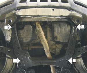 Защита MOTODOR двигателя, КПП Toyota Highlander  2000-2007 Вэн