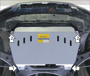 Защита MOTODOR двигателя, КПП Toyota Highlander  2000-2007 Вэн