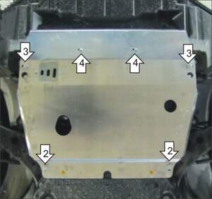 Защита MOTODOR двигателя, КПП Toyota Highlander 2010-2014 Вэн, Внедорожник Защита MOTODOR двигателя, КПП Toyota Highlander 2010-2014 Вэн, Внедорожник