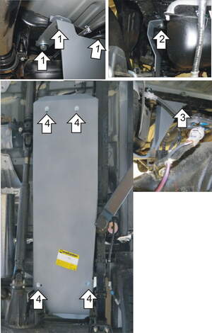 Защита MOTODOR бензобака Toyota Hilux 2008-2015 Пикап