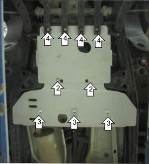 Защита MOTODOR КПП, разд.коробки Volkswagen Amarok 2010- Пикап