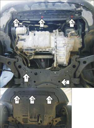 Защита MOTODOR двигателя, КПП Volvo C30 2006- Хэтчбек