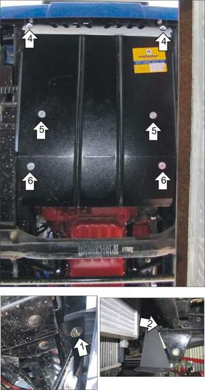 Защита MOTODOR радиатора BAW Fenix 1044 2011- Грузовик Защита MOTODOR радиатора BAW Fenix 1044 2011- Грузовик