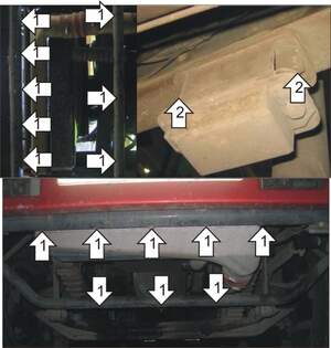 Защита MOTODOR двигателя, радиатора Howo 8x4 2007- Грузовик