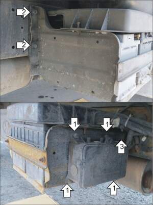 Усиленная защита антивандального кожуха аккумулятора (1,5 мм, сталь) для Hyundai HD78 шасси 2003-, Hyundai HD72 шасси 2003-