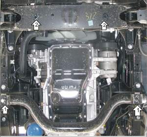 Защита MOTODOR двигателя Hyundai Porter 2012- фургон