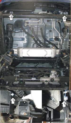 Защита MOTODOR радиатора Hyundai Porter 2012- фургон Защита MOTODOR радиатора Hyundai Porter 2012- фургон