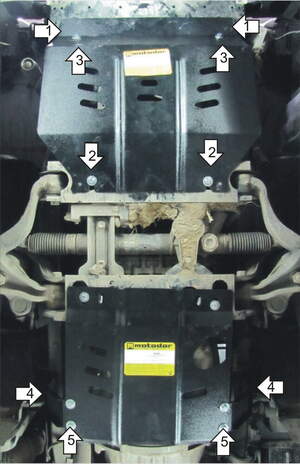 Защита MOTODOR двигателя, радиатора, интеркулера, трубок кондиционера Isuzu NLR 85A 2008-2017 Грузовик