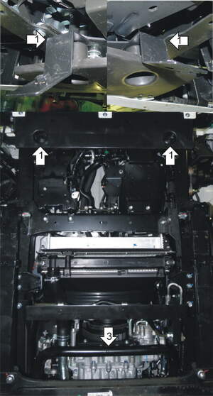 Защита MOTODOR радиатора Isuzu NMR 85H 2011-2017 шасси Защита MOTODOR радиатора Isuzu NMR 85H 2011-2017 шасси
