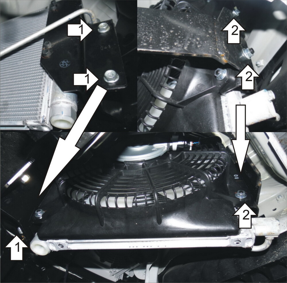 Защита MOTODOR радиатора кондиционера Isuzu NMR 85H 2011- шасси Защита MOTODOR радиатора кондиционера Isuzu NMR 85H 2011- шасси