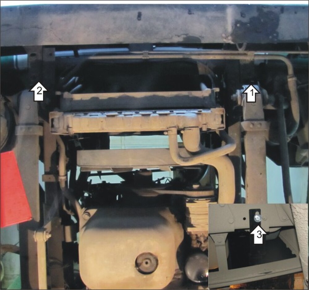 Защита MOTODOR радиатора MAN L 2000 1993-2007 шасси Защита MOTODOR радиатора MAN L 2000 1993-2007 шасси