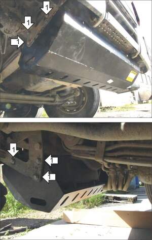 Усиленная защита радиатора, змеевика компрессора (8 мм, сталь) для MAN TGS шасси 2007-