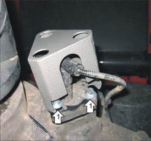 Усиленная защита датчика (2 мм, сталь оцинкованная) для Mercedes Actros шасси 2008-2016, 2016-, MAN TGS шасси 2007-