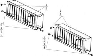 Усиленная защита осветительных приборов (2 мм, сталь) для Mercedes Actros шасси 2008-2016