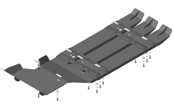 Защита MOTODOR бака AdBlue, бензобака Mercedes-benz Actros 2008- шасси Защита MOTODOR бака AdBlue, бензобака Mercedes-benz Actros 2008- шасси