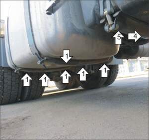 Защита MOTODOR бака AdBlue, бензобака Mercedes-benz Actros 2008- шасси Защита MOTODOR бака AdBlue, бензобака Mercedes-benz Actros 2008- шасси