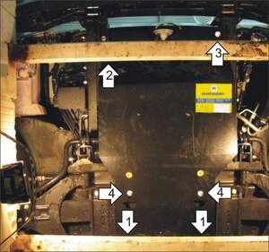 Защита MOTODOR радиатора Nissan Cabstar 2006- шасси Защита MOTODOR радиатора Nissan Cabstar 2006- шасси