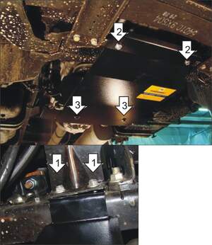 Защита MOTODOR двигателя Nissan Cabstar 2006- шасси Защита MOTODOR двигателя Nissan Cabstar 2006- шасси