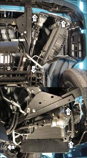 Защита MOTODOR радиатора Nissan Cabstar 2006- шасси Защита MOTODOR радиатора Nissan Cabstar 2006- шасси