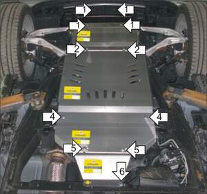 Защита MOTODOR двигателя, переднего дифференциала, КПП, разд.коробки Cadillac Escalade 2006-2010 Внедорожник Защита MOTODOR двигателя, переднего дифференциала, КПП, разд.коробки Cadillac Escalade 2006-2010 Внедорожник
