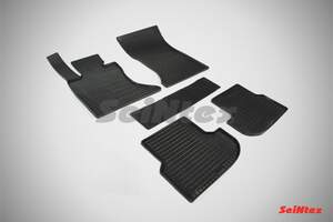Коврики резиновые с рисунком «Сетка» BMW 5 Ser F-10/ 4WD 2013-2016 «Seintex»