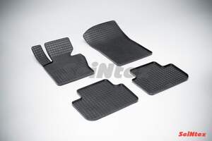Коврики резиновые с рисунком «Сетка» BMW X3 E-83 2003-2010 «Seintex»