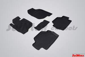 Коврики резиновые MITSUBISHI PAJERO SPORT 2008-2018 с высоким бортом «Seintex»