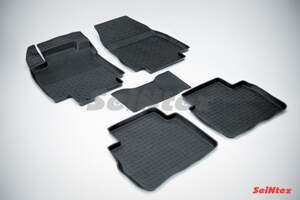 Коврики резиновые NISSAN TIIDA 2007-2014 с высоким бортом «Seintex»