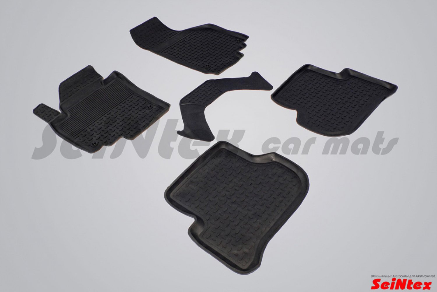 Коврики резиновые SKODA YETI 2008-2018 с высоким бортом «Seintex» Коврики резиновые SKODA YETI 2008-2018 с высоким бортом «Seintex»
