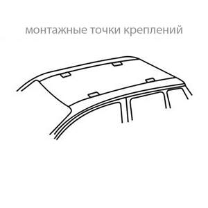 Багажник AMOS BETA на штат.места BMW 1 (E82)Coupe 2дв/(E81)Hb 3дв/(E87)Hb 5дв 2004-2011(дуги аэро-крыло)