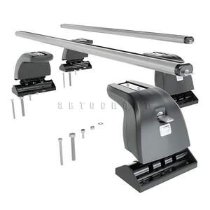 Багажник AMOS BETA на штат.места KIA Cee d Hatchback 3/5дв 2012-2018 (аэродинамич.дуги с замком)