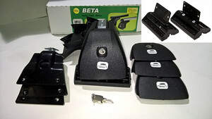 Багажник AMOS BETA на штат.места NISSAN Kubistar Van  4/5дв 2004-2009 (дуги аэро-крыло черные)