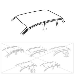 Багажник AMOS KOALA креп.за двер.проемы VOLKSWAGEN Passat B6, B7 Sedan 2004-2018 (дуги аэро-крыло черные)