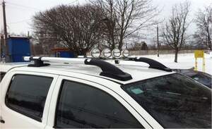 Pейлинги «SHARK» для VW AMAROK 2008-2018 с перемычками, серебристые