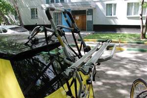 Крепление велосипеда на заднюю дверь PERUZZO Padova Steel для 2-х велосипедов, сталь/труба d30мм, цвет серебристый