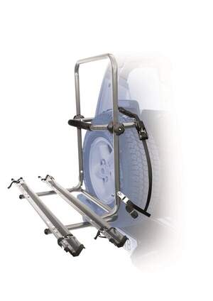 Крепление велосипеда на запас. колесо PERUZZO 4x4 Brennero для 2-х велосипедов, крепление за колеса (рельс)