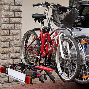 Крепление велосипеда на фаркоп AMOS Платформа для 4-х велосипедов, сталь/цвет черный