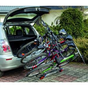 Крепление велосипеда на фаркоп AMOS TYTAN 4 PLUS  Платформа для 4-х велосипедов, сталь/цвет серебристый