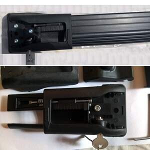 Багажные поперечины WingCarrier V1 на рейлинги SKODA Fabia Scout, универсал 2009-2015 с замком, черные