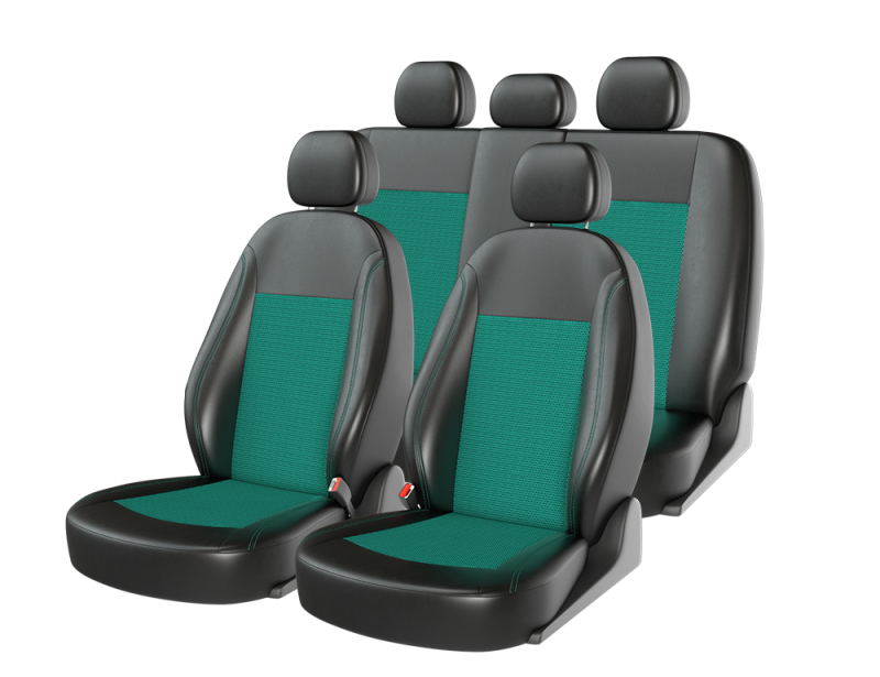 Чехлы универсальные ATOM JACQUARD цвет черный/зеленый/зеленый Чехлы универсальные ATOM JACQUARD цвет черный/зеленый/зеленый