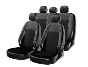 Чехлы универсальные ATOM LEATHER цвет черный/черный/красный